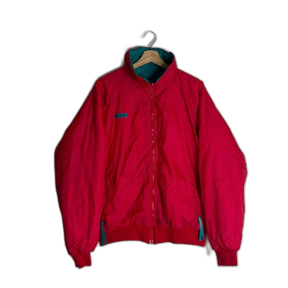 Vtg Columbia men's Reversible Radial Sleeve Jacket Full Zip Blue/red large